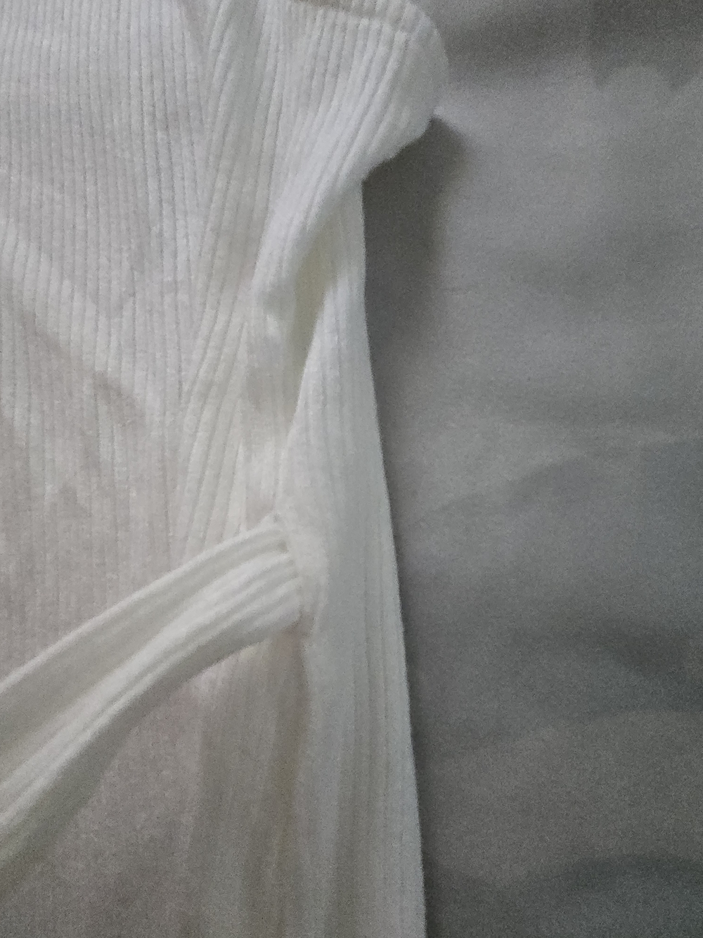 GAP White Ribbed Wrap-Front Tank - Picture 6 of 7